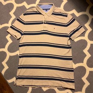 Tommy Hilfiger Men’s Striped Polo Brown Shirt